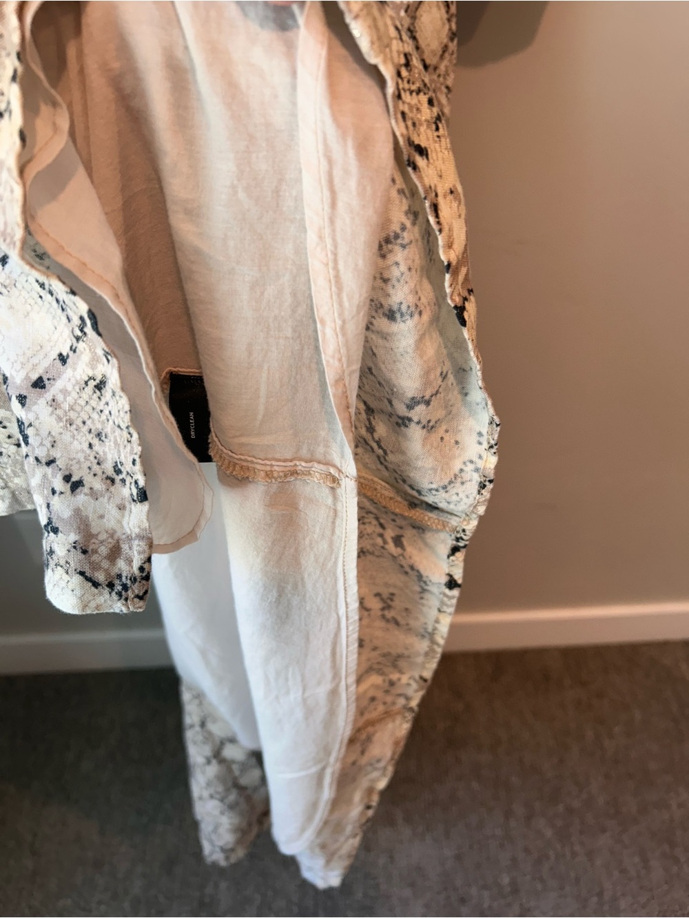 Boston Proper Beige and Black Snakeskin Shirt Maxi Dress - Picture 7 of 9